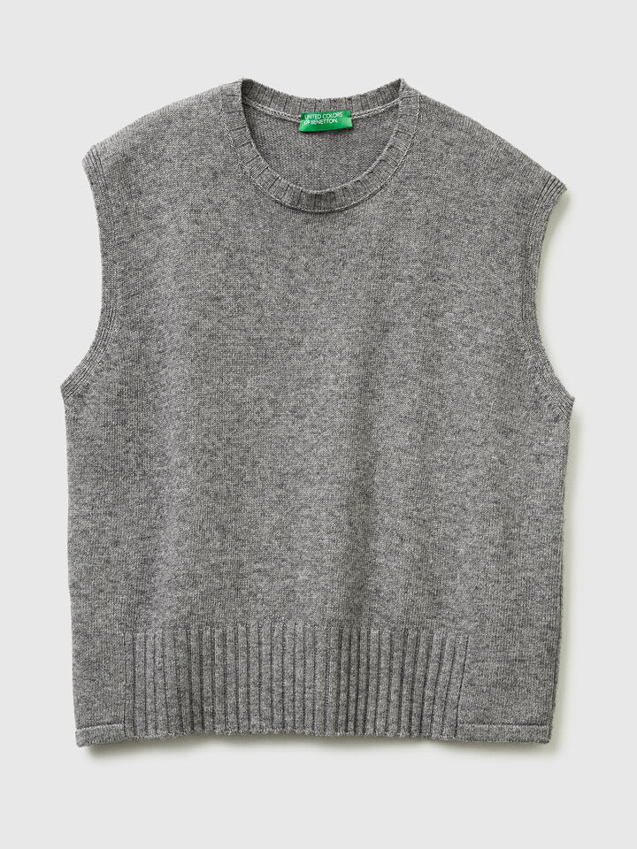 SLEEVELESS SWEATER Women image number 5